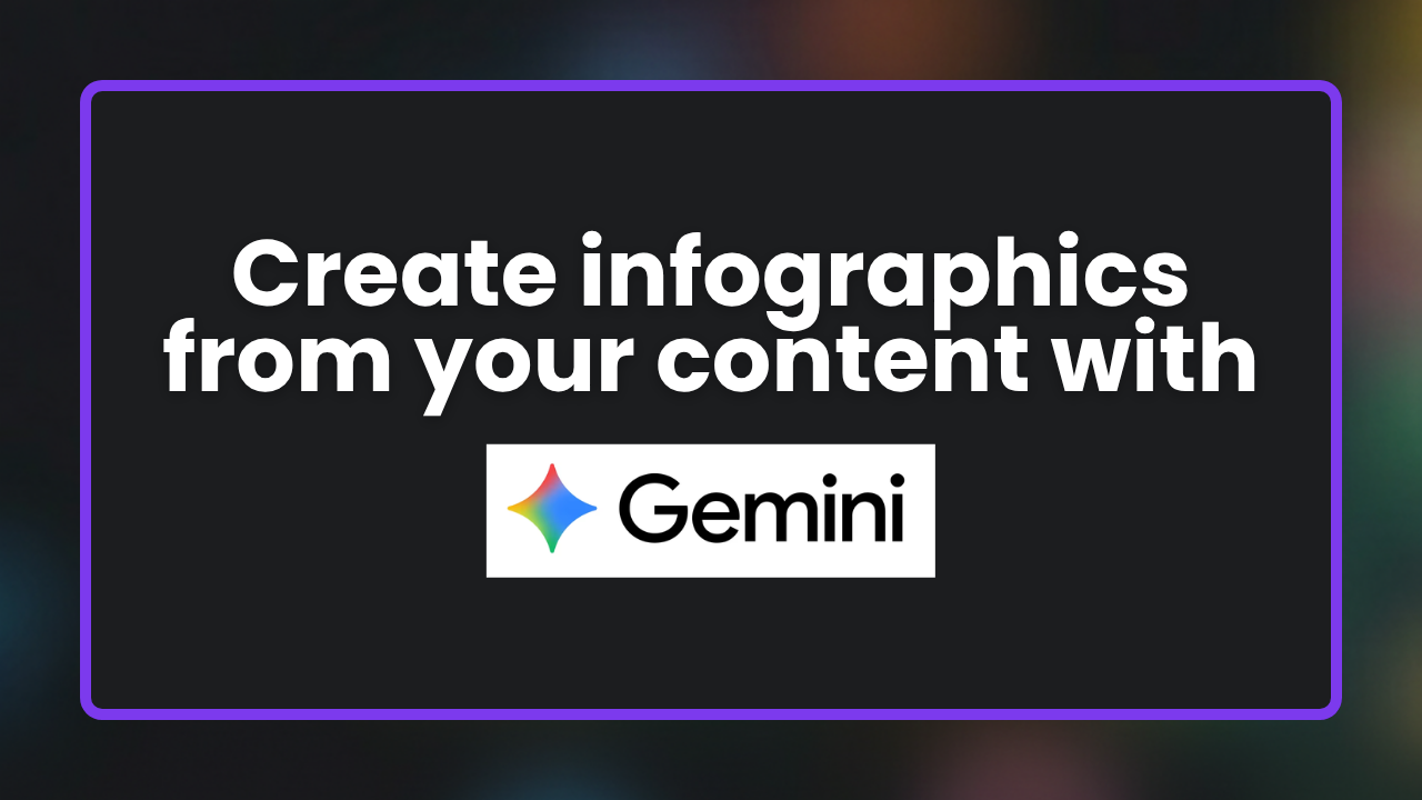 Create infographics from your content with Gemini Canvas - guides resource for General, Educator, Consulting, Operations, Marketing, Finance, Project Management, Sales, Content Creator, Design, Others