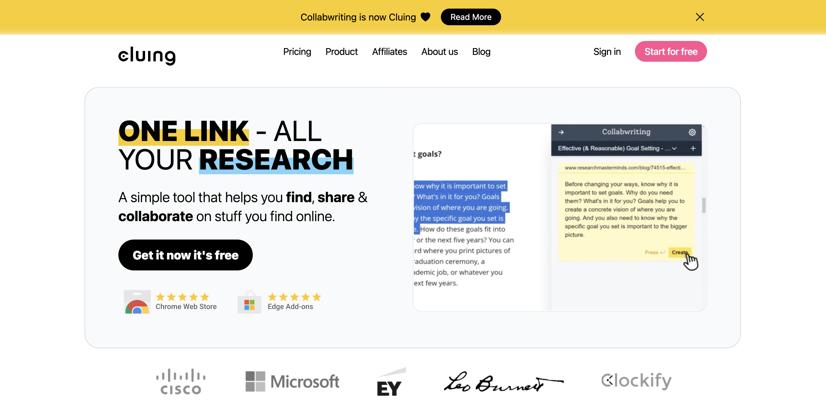 20% off Cluing - Research & Knowledge Management - tools resource for General, Educator, Consulting, Operations, Marketing, Sales, Project Management, Finance, Content Creator, Design, Legal, Others